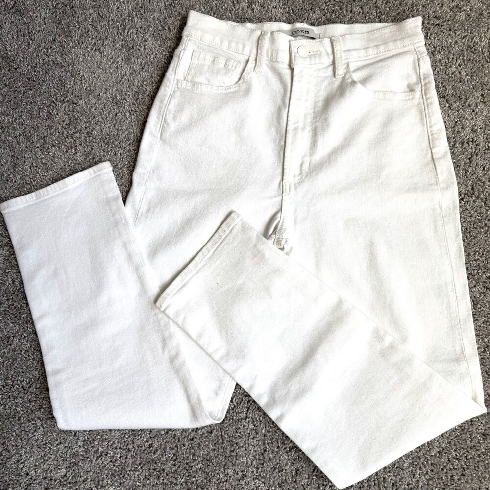 Joe's THE OG High Waist Ankle White Straight Leg Accent Pocket Jeans Women's 26